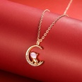Korean version of hibiscus stone zodiac pendant diamond necklace pendant fashion accessoriespicture35